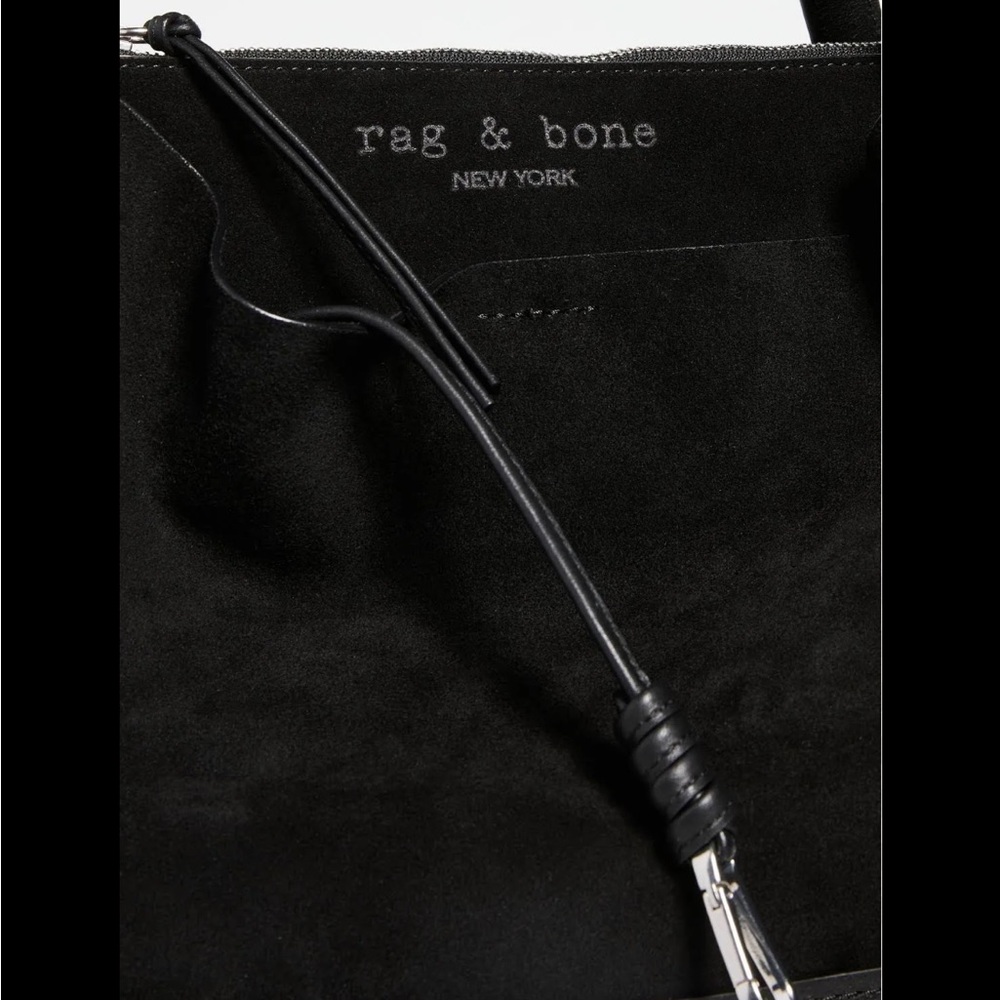 Rag & Bone Passenger 2.0 Black Suede and Leather Tote - Picture 4 of 6